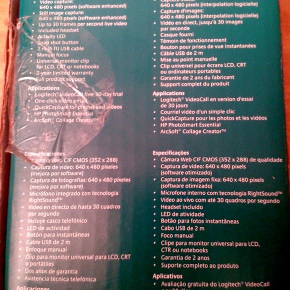 Logitech Webcam Open Box but not used - Picture 5 of 5